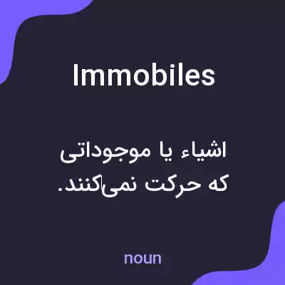 معنی immobiles به فارسی معنی immobiles به فارسی