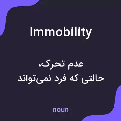 معنی immobility به فارسی معنی immobility به فارسی