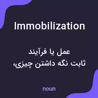 معنی immobilization به فارسی معنی immobilization به فارسی