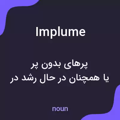 معنی implume به فارسی معنی implume به فارسی