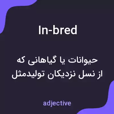 معنی in-bred به فارسی معنی in-bred به فارسی