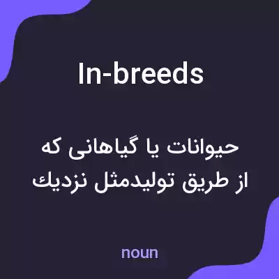 معنی in-breeds به فارسی معنی in-breeds به فارسی