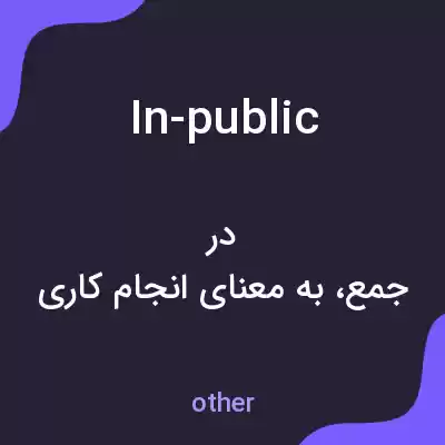 معنی in-public به فارسی معنی in-public به فارسی