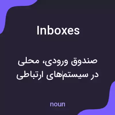 معنی inboxes به فارسی معنی inboxes به فارسی