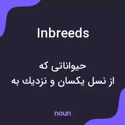 معنی inbreeds به فارسی معنی inbreeds به فارسی
