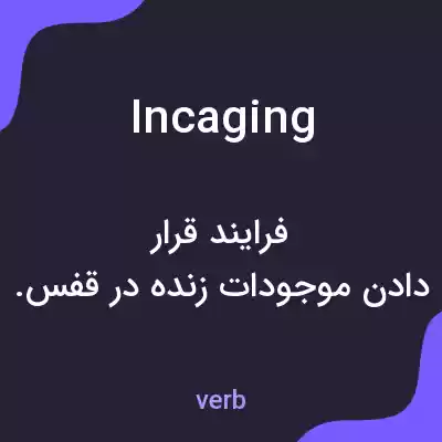 معنی incaging به فارسی معنی incaging به فارسی