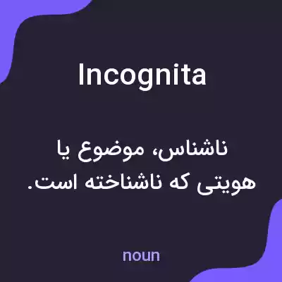 معنی incognita به فارسی معنی incognita به فارسی