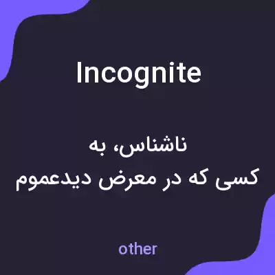 معنی incognite به فارسی معنی incognite به فارسی