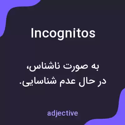 معنی incognitos به فارسی معنی incognitos به فارسی