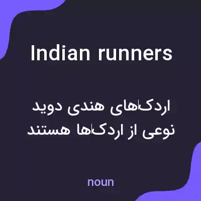 معنی indian runners به فارسی معنی indian runners به فارسی