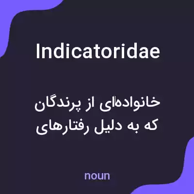 معنی indicatoridae به فارسی