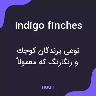 معنی indigo finches به فارسی معنی indigo finches به فارسی