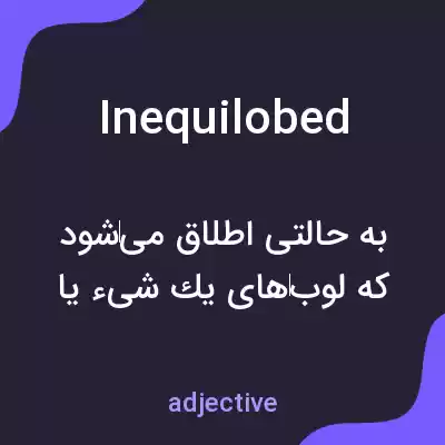 معنی inequilobed به فارسی معنی inequilobed به فارسی
