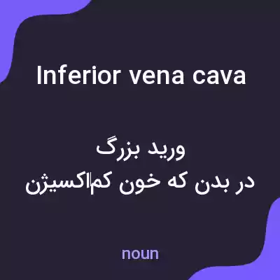 معنی inferior vena cava به فارسی معنی inferior vena cava به فارسی