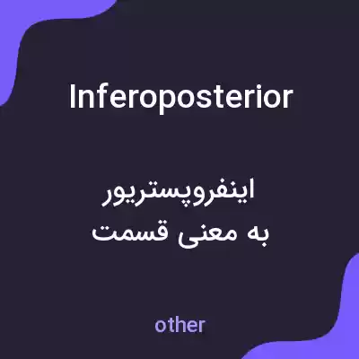 معنی inferoposterior به فارسی معنی inferoposterior به فارسی