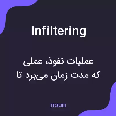 معنی infiltering به فارسی معنی infiltering به فارسی