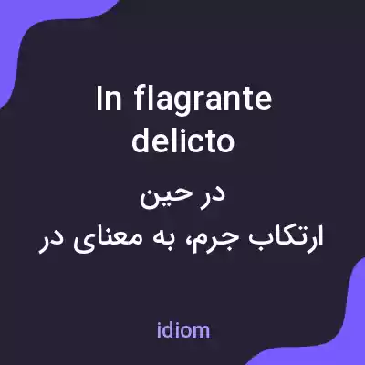 معنی in flagrante delicto به فارسی معنی in flagrante delicto به فارسی