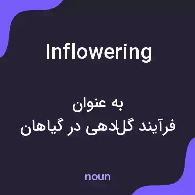 معنی inflowering به فارسی
