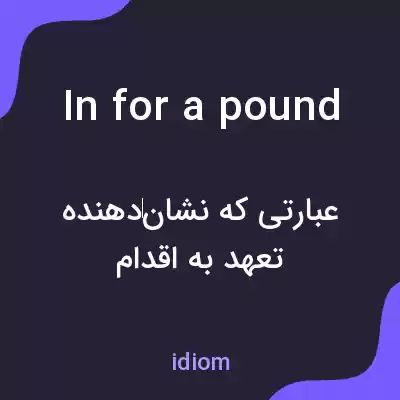 معنی in for a pound به فارسی معنی in for a pound به فارسی