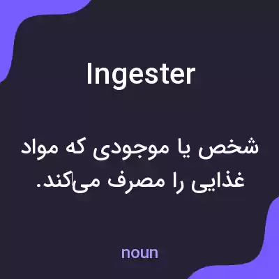 معنی ingester به فارسی معنی ingester به فارسی