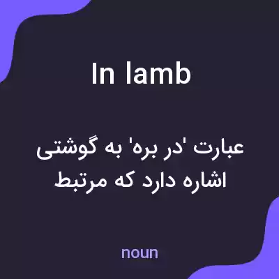 معنی in lamb به فارسی معنی in lamb به فارسی