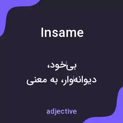 معنی insame به فارسی معنی insame به فارسی