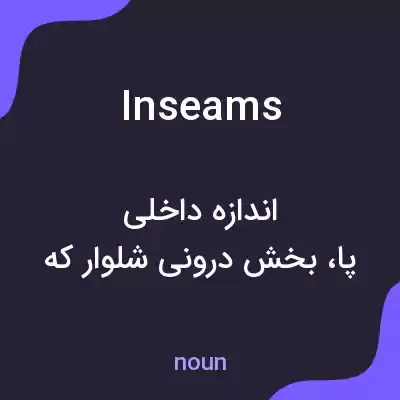 معنی inseams به فارسی