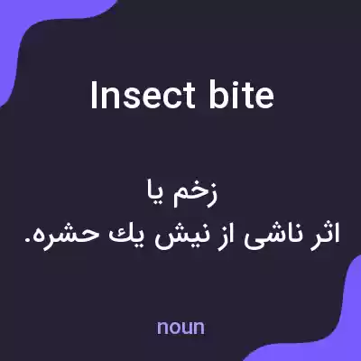 معنی insect bite به فارسی معنی insect bite به فارسی