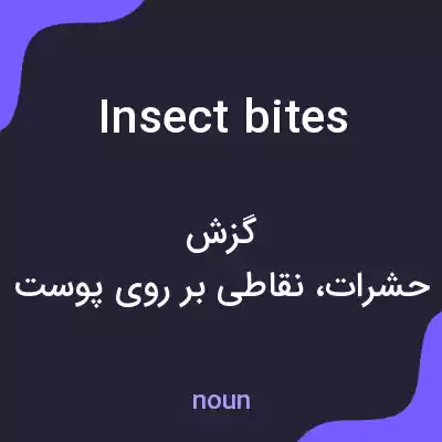 معنی insect bites به فارسی معنی insect bites به فارسی