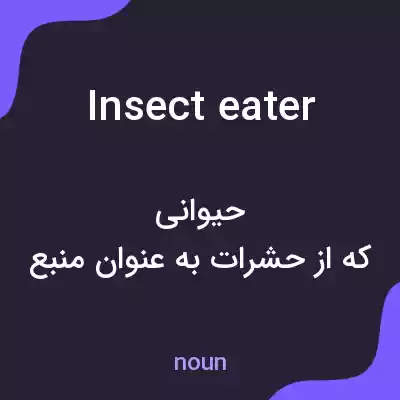 معنی insect eater به فارسی معنی insect eater به فارسی