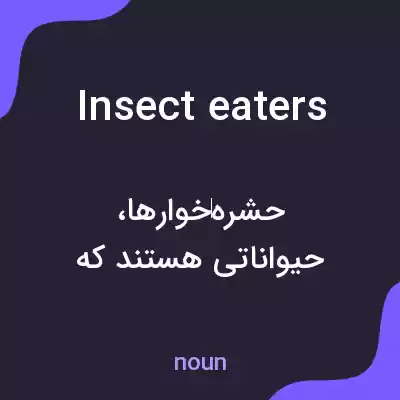 معنی insect eaters به فارسی معنی insect eaters به فارسی