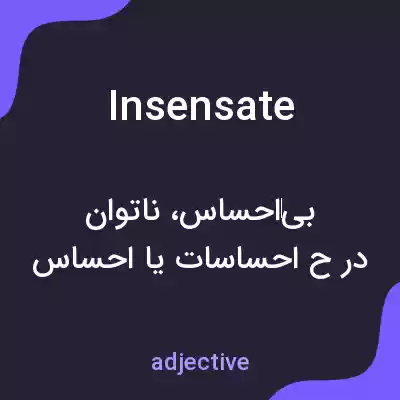معنی insensate به فارسی معنی insensate به فارسی