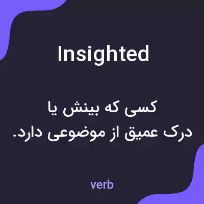 معنی insighted به فارسی معنی insighted به فارسی