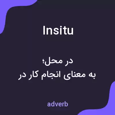 معنی in situ به فارسی معنی in situ به فارسی