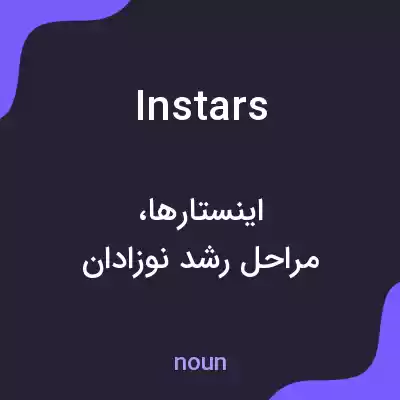 معنی instars به فارسی