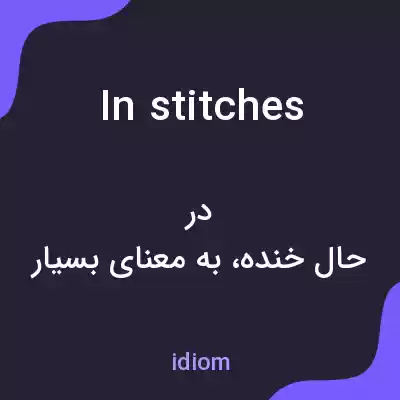 معنی in stitches به فارسی معنی in stitches به فارسی