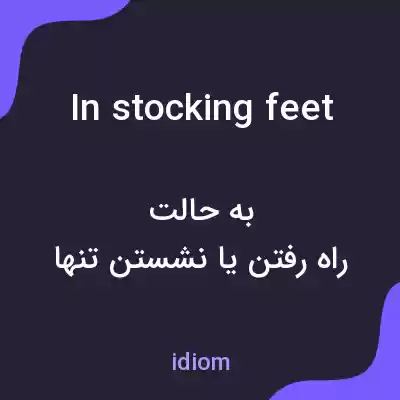معنی in stocking feet به فارسی معنی in stocking feet به فارسی