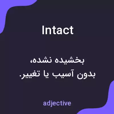 معنی intact به فارسی معنی intact به فارسی