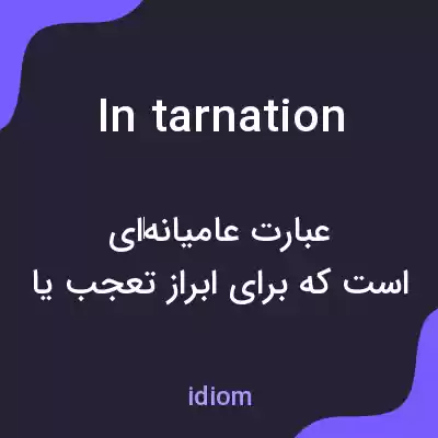 معنی in tarnation به فارسی معنی in tarnation به فارسی