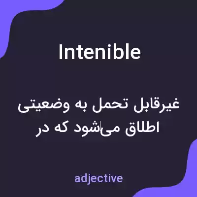 معنی intenible به فارسی معنی intenible به فارسی