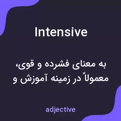 معنی intensive به فارسی