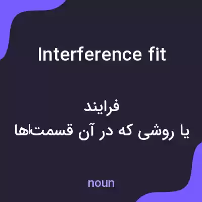 معنی interference fit به فارسی معنی interference fit به فارسی