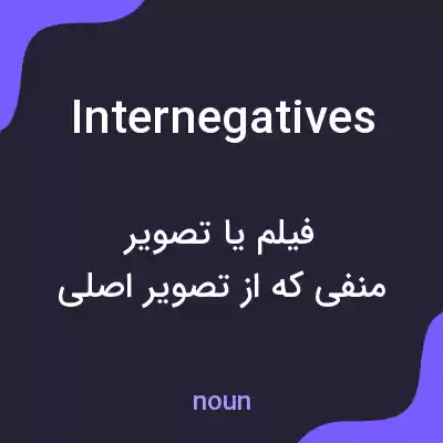 معنی internegatives به فارسی