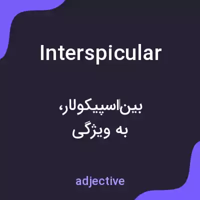 معنی interspicular به فارسی معنی interspicular به فارسی