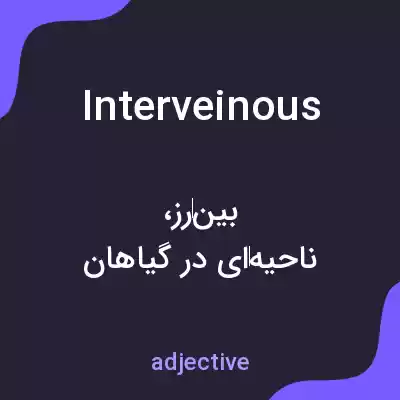 معنی interveinous به فارسی معنی interveinous به فارسی
