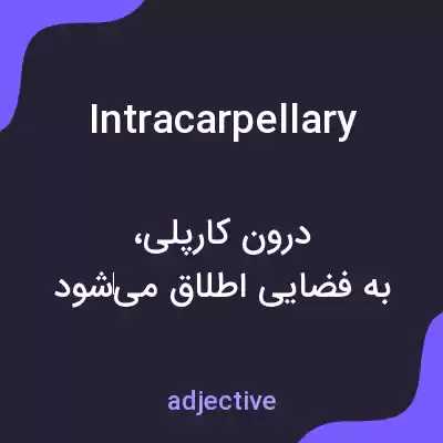 معنی intracarpellary به فارسی معنی intracarpellary به فارسی