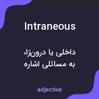 معنی intraneous به فارسی