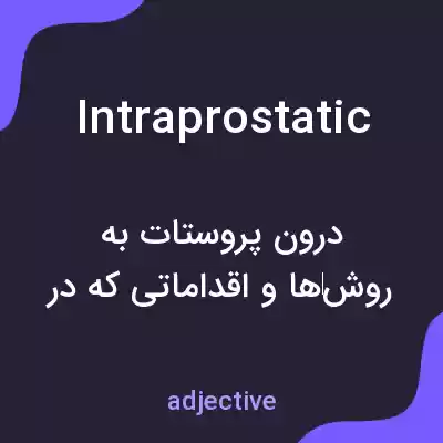 معنی intraprostatic به فارسی معنی intraprostatic به فارسی