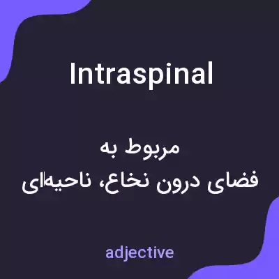 معنی intraspinal به فارسی معنی intraspinal به فارسی