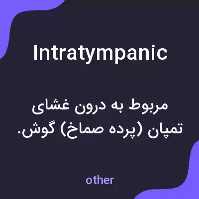 معنی intratympanic به فارسی معنی intratympanic به فارسی
